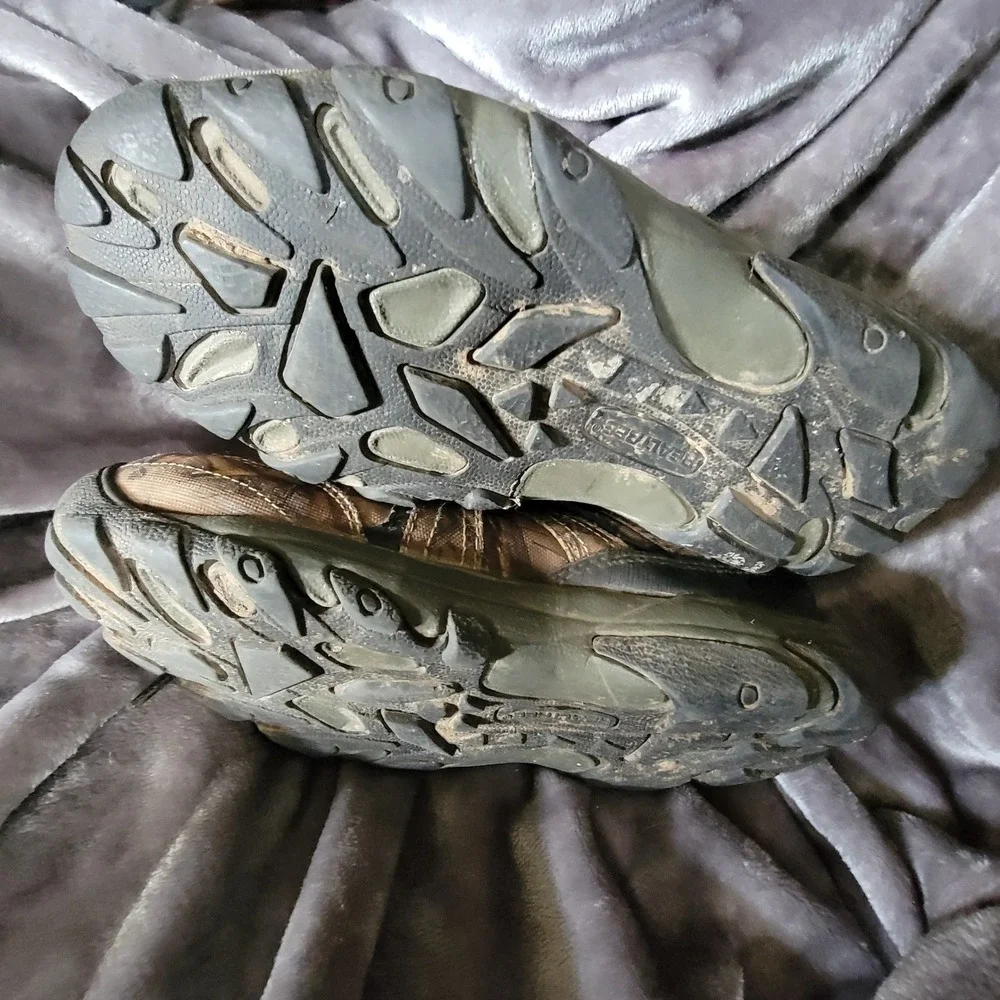 Realtree Xtra Hiking Boots Boys Size 5 Brown Camo Good Lace Up Outdoor Lug Sole